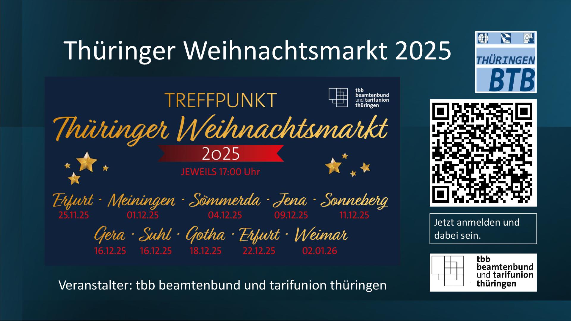 Thüringer Weihnachtsmarkt 2025 mit BTB