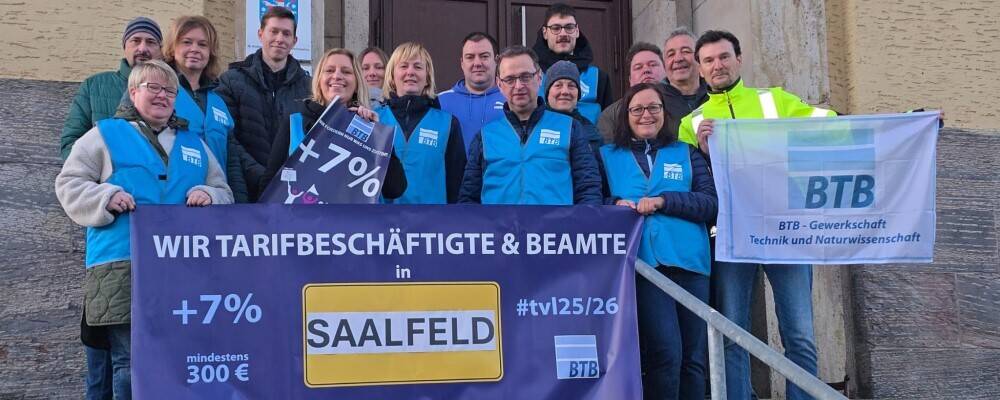 BTB Gruppe Saalfeld Demonstration Januar 2026 in Thüringen