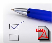 Formular mit Stift als Symbol für PDF-Antrag